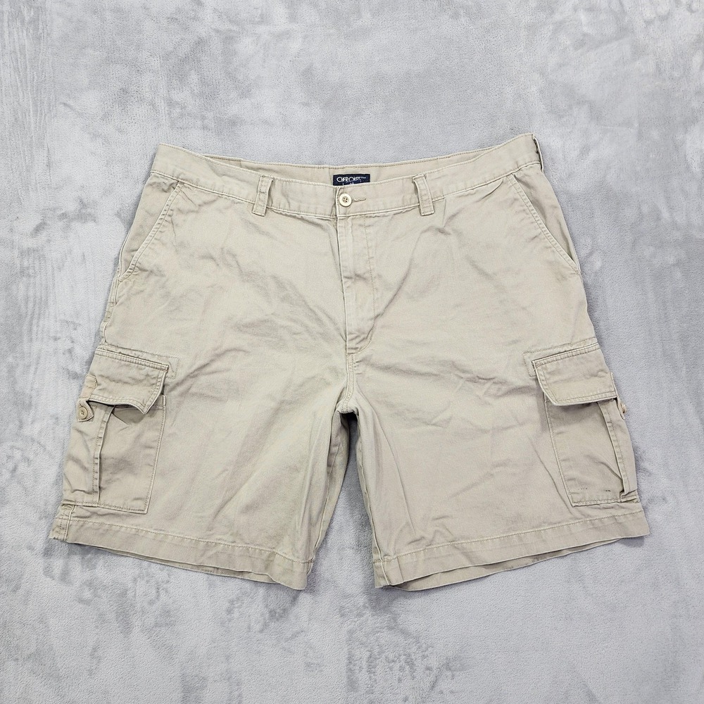 Vintage Cherokee Shorts Mens 44 Beige Cargo Cotton Casual Summer Outdoor Utility